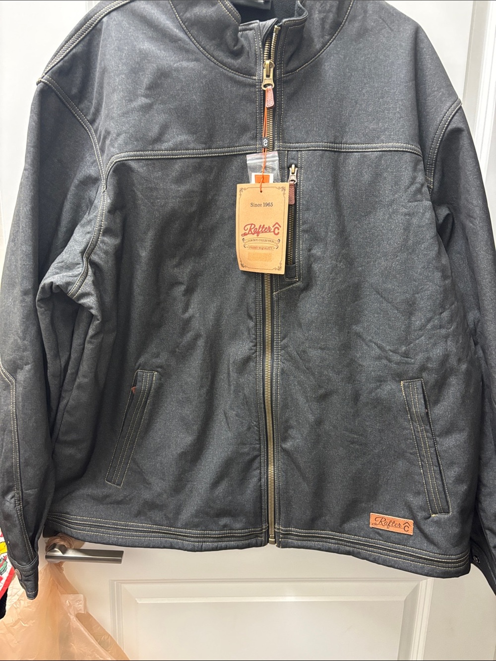 Workwear Black Lightweight Zip Shirt Jacket